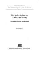 Tapa de Die Niedersächsische Archivverwaltung