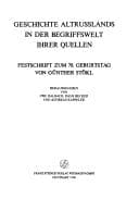 Tapa de Geschichte Altrusslands in der Begriffswelt ihrer Quellen