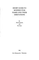 Tapa de Short guide to modern star names and their derivations