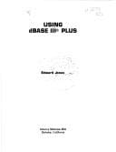 Tapa de Using dBase III plus