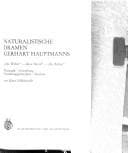Tapa de Naturalistische Dramen Gerhart Hauptmanns