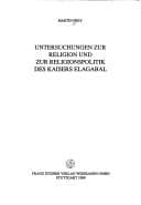 Tapa de Althistorische Studien