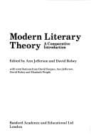 Tapa de Modern literary theory, a comparative introduction