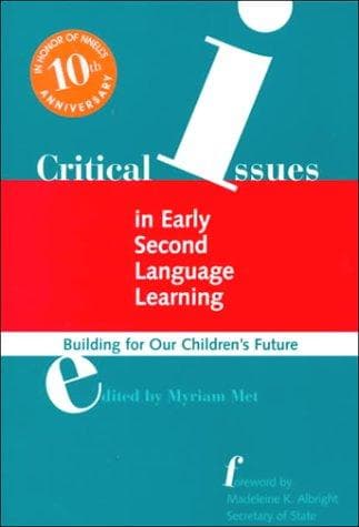 Tapa de Critical Issues in Eary Second Language Learning