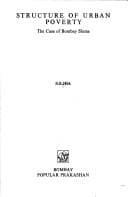 Tapa de Structure of urban poverty