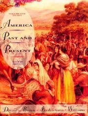 Tapa de America Past and Present to 1877 (American Past & Present)