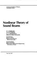 Tapa de Nonlinear theory of sound beams