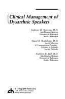 Tapa de Clinical management of dysarthric speakers