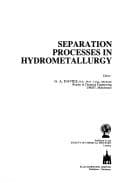 Tapa de Separation processes in hydrometallurgy