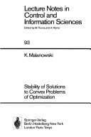 Tapa de Stability of solutions to convex problems of optimization
