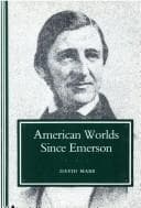 Tapa de American worlds since Emerson