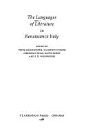 Tapa de The Languages of literature in Renaissance Italy