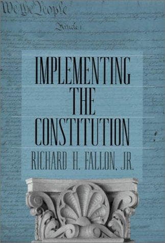 Tapa de Implementing the Constitution