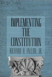 Tapa de Implementing the Constitution