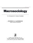 Tapa de Macrosociology
