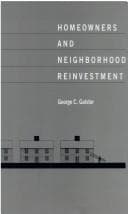Tapa de Homeowners and neighborhood reinvestment