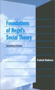 Tapa de Foundations of Hegel's Social Theory