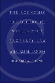 Tapa de The economic structure of intellectual property law