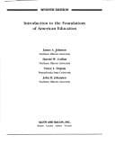 Tapa de Introduction to the foundations of American education