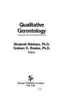 Tapa de Qualitative gerontology