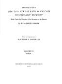 Tapa de Report on the United States and Mexican boundary survey
