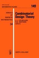 Tapa de Combinatorial design theory