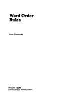 Tapa de Word order rules