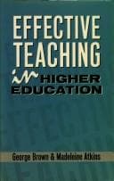 Tapa de Effective teaching in higher education