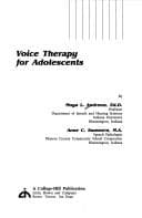 Tapa de Voice Therapy for Adolescents