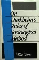 Tapa de On Durkheim's Rules of sociological method