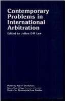 Tapa de Contemporary problems in international arbitration