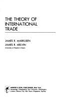 Tapa de The theory of international trade