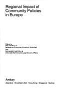 Tapa de Regional impact of Community policies in Europe