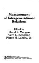 Tapa de Measurement of intergenerational relations