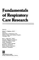 Tapa de Fundamentals of respiratory care research