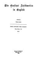 Tapa de The Earliest arithmetics in English