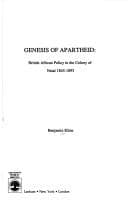 Tapa de Genesis of apartheid