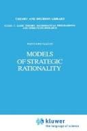 Tapa de Models of strategic rationality