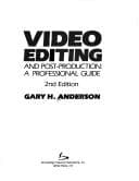 Tapa de Video editing and post-production