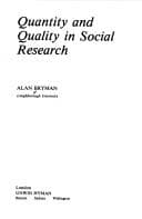 Tapa de Quantity and quality in social research