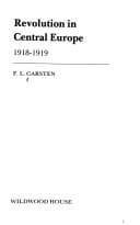 Tapa de Revolution in Central Europe, 1918-1919