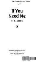 Tapa de If you need me