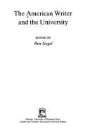 Tapa de The American writer and the university