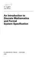 Tapa de An introduction to discrete mathematics and formal system specification