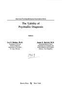 Tapa de The Validity of psychiatric diagnosis