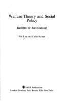 Tapa de Welfare theory and social policy