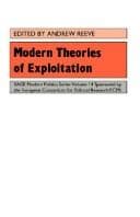 Tapa de Modern theories of exploitation