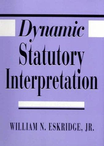 Tapa de Dynamic statutory interpretation