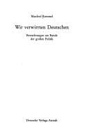 Tapa de Wir verwirrten Deutschen