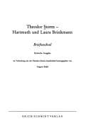 Tapa de Theodor Storm, Hartmuth und Laura Brinkmann